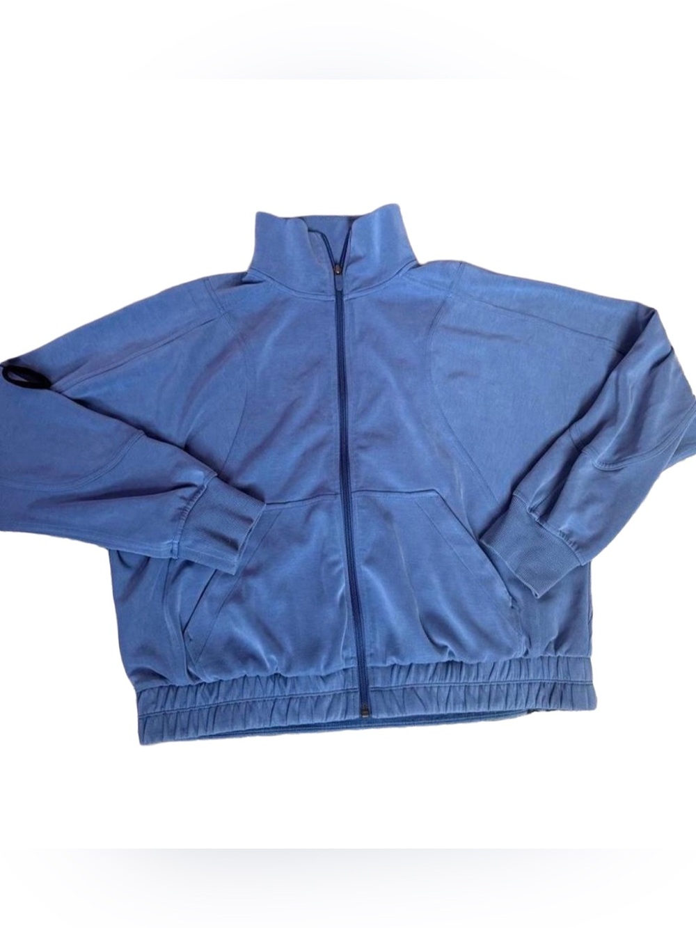 Lululemon Brushed Softstreme Funnel-Neck Zip Up Pitch Blue jacket Size 8